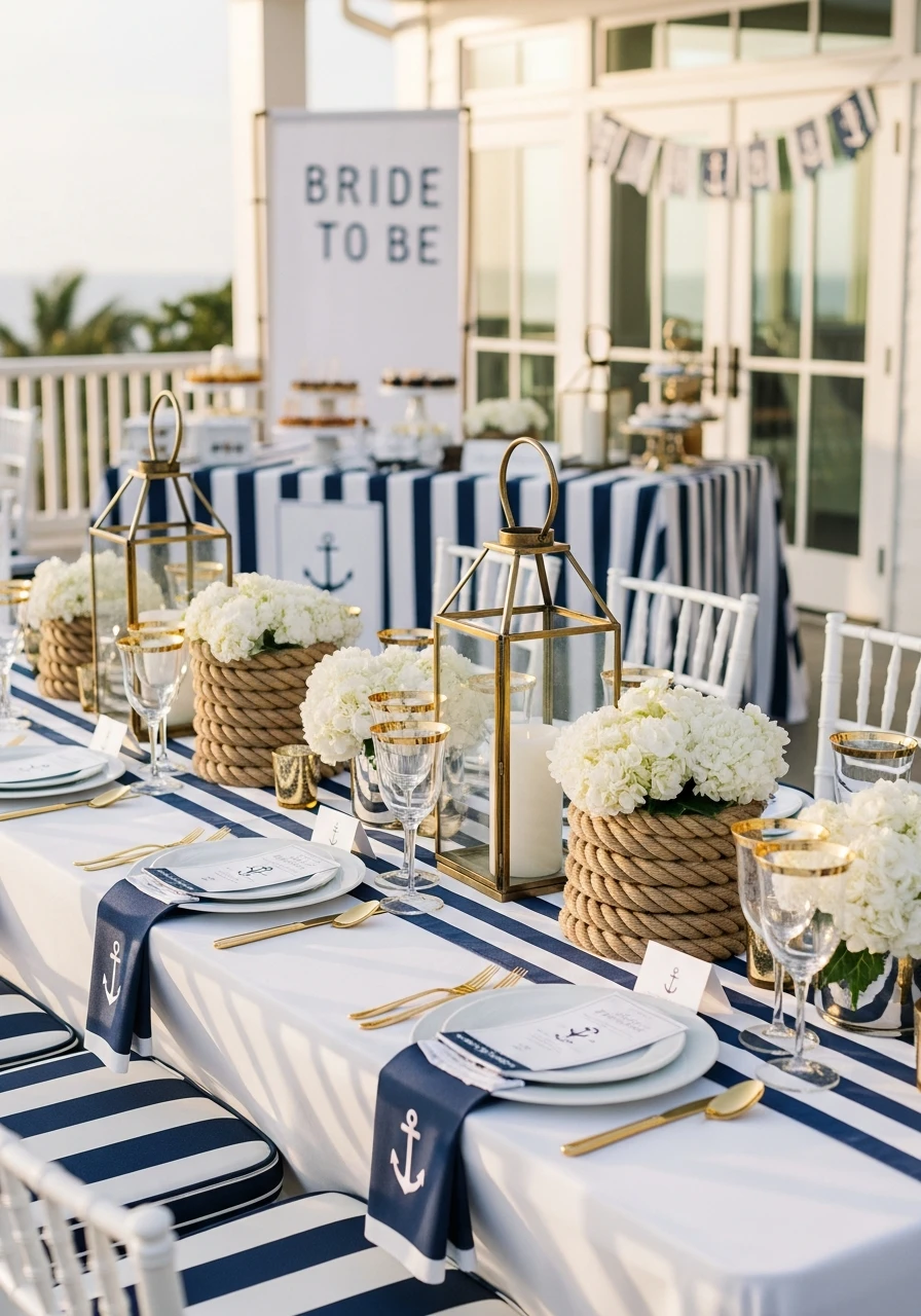 Classic Nautical Party - 50 Amazing Bride to be Theme Ideas for the Perfect Party