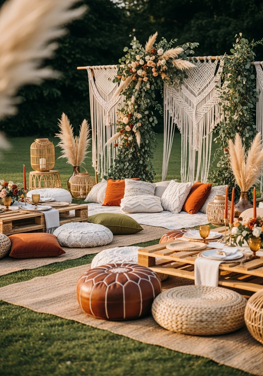 Outdoor Boho Party - 50 Amazing Bride to be Theme Ideas for the Perfect Party