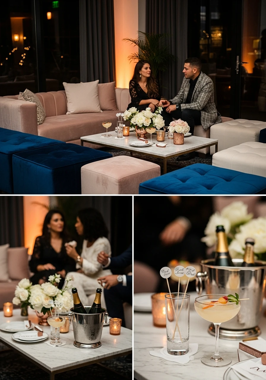 Luxury Lounge Vibe - 50 Amazing Bride to be Theme Ideas for the Perfect Party