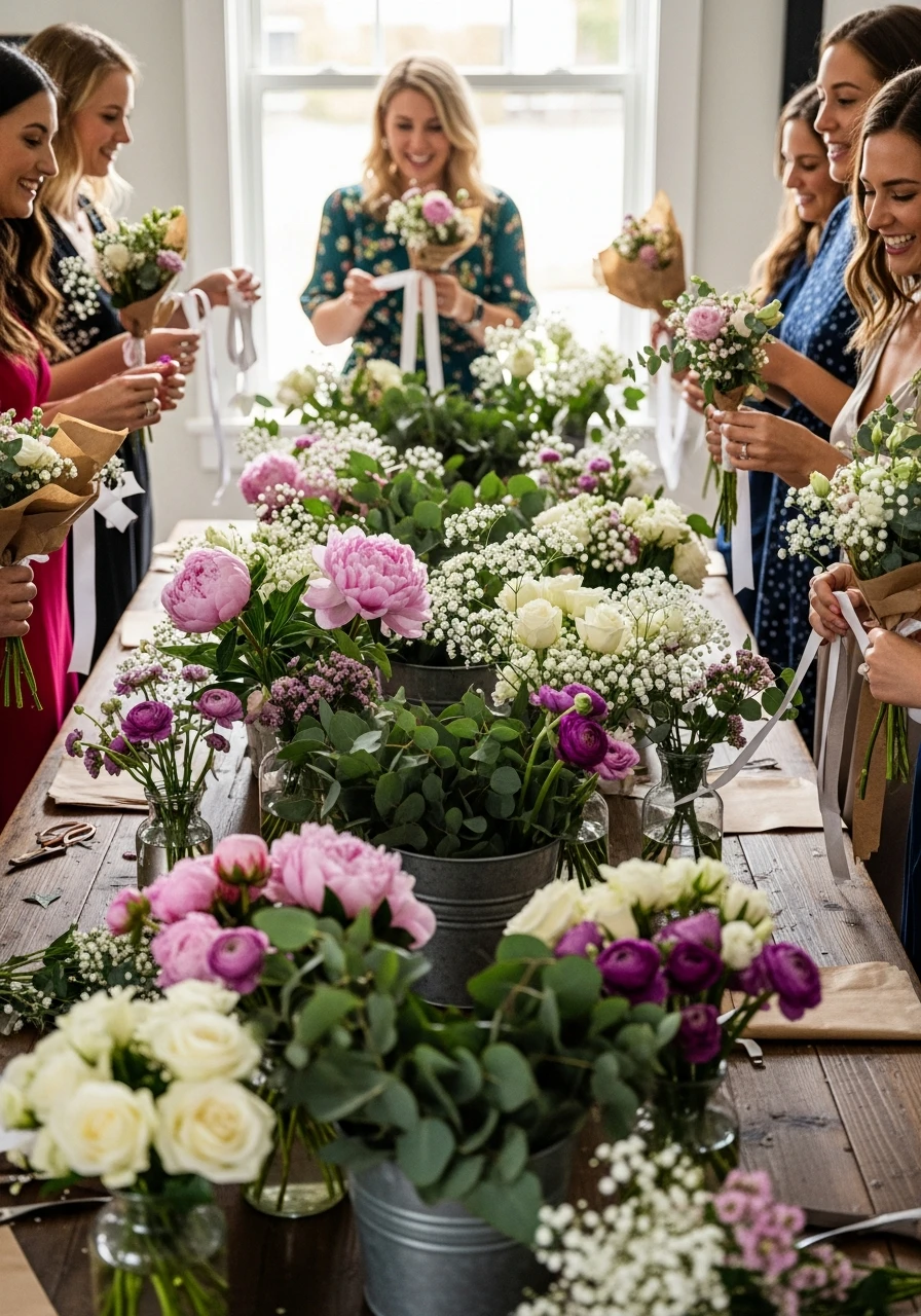 DIY Floral Bar Experience - 50 Amazing Bride to be Theme Ideas for the Perfect Party