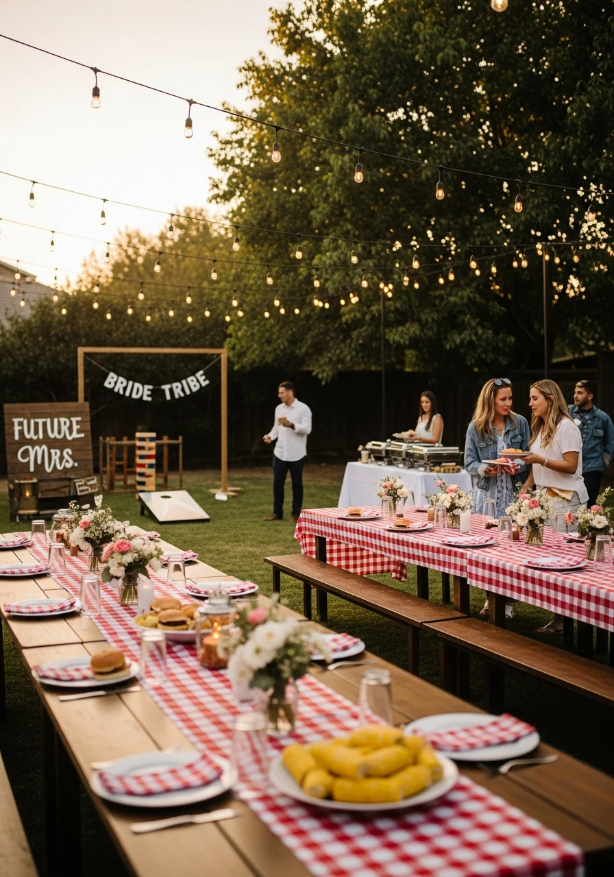 Casual Backyard BBQ - 50 Amazing Bride to be Theme Ideas for the Perfect Party