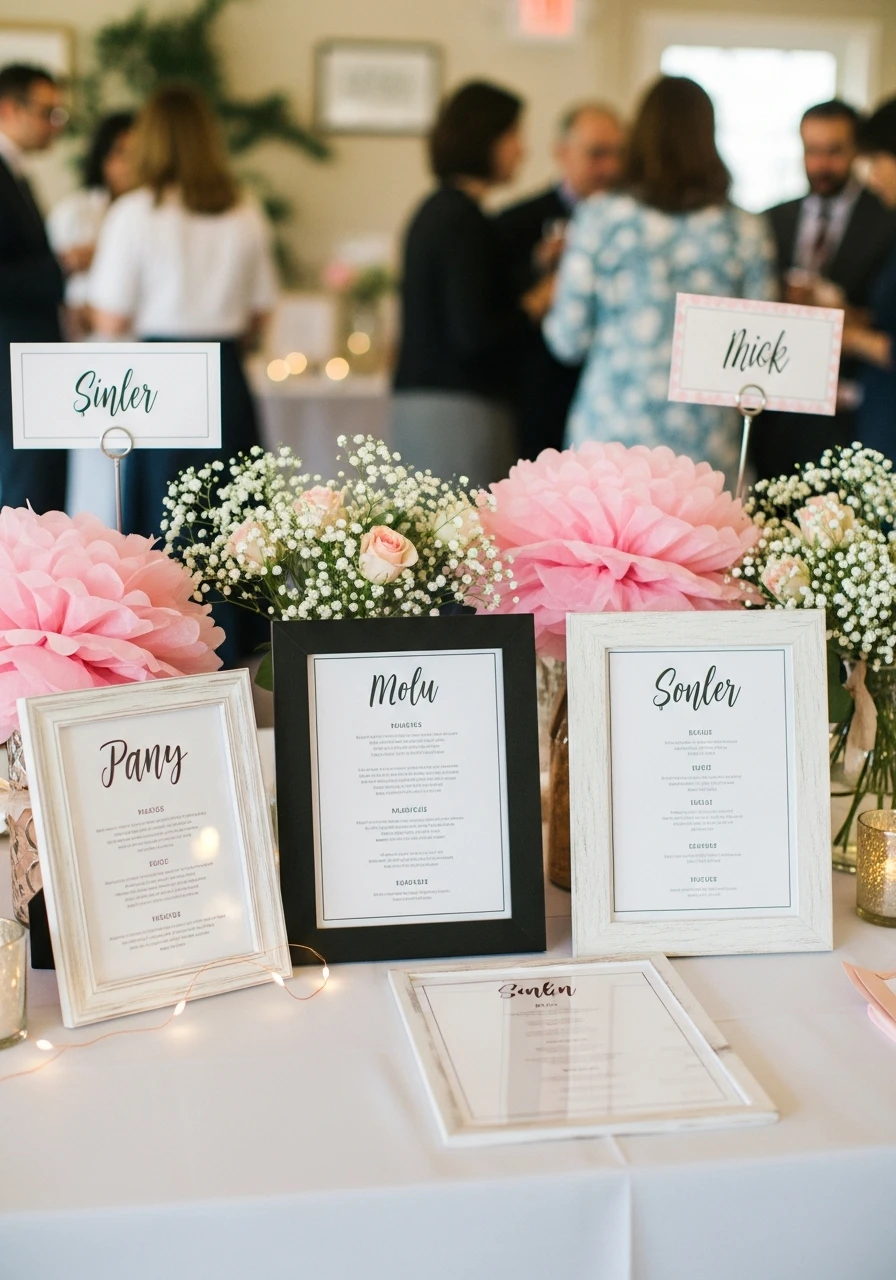 Print Your Own Signs - 50 Cheap Bridal Shower Ideas That Look Expensive