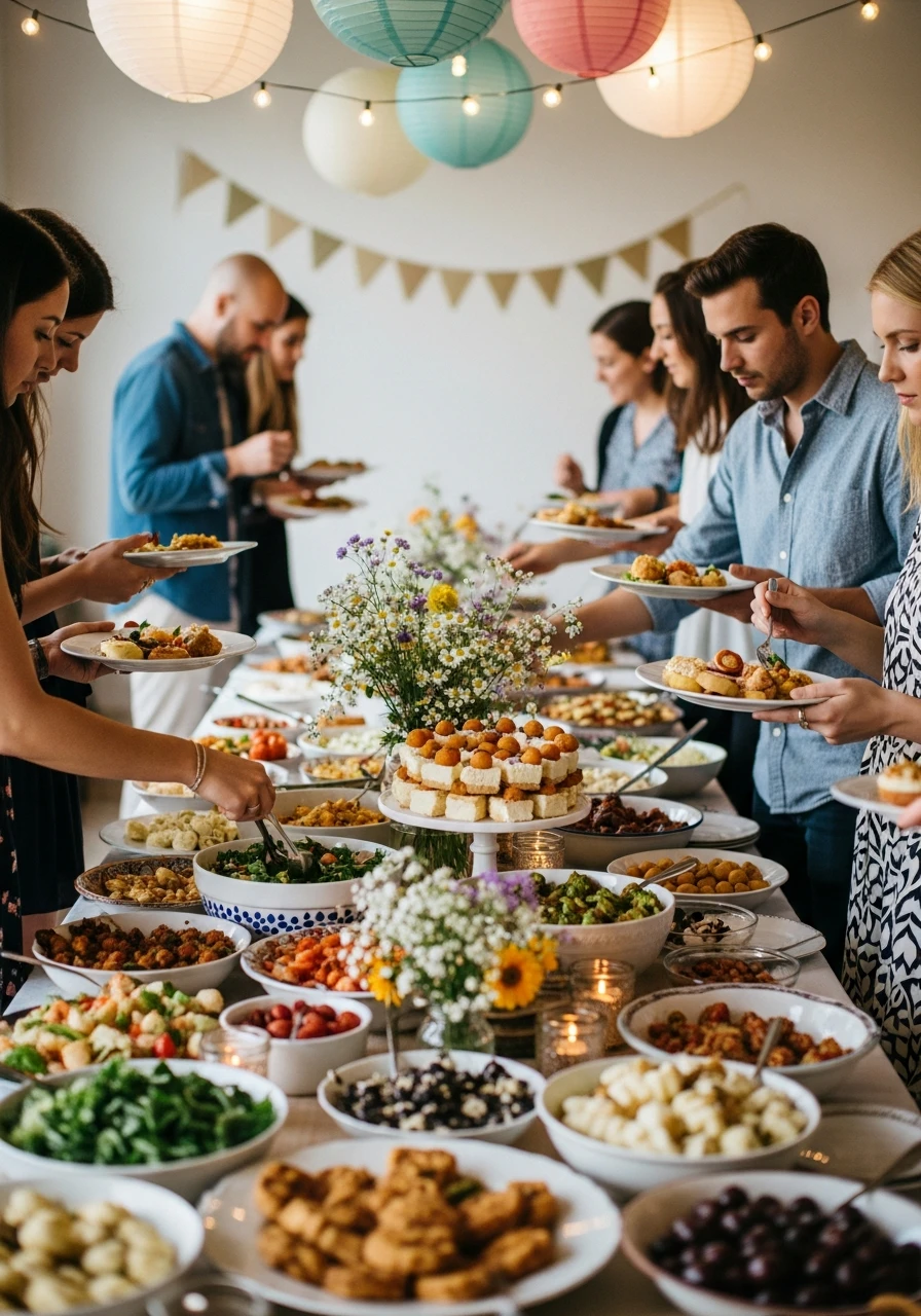 Ask Guests to Bring Food - 50 Cheap Bridal Shower Ideas That Look Expensive
