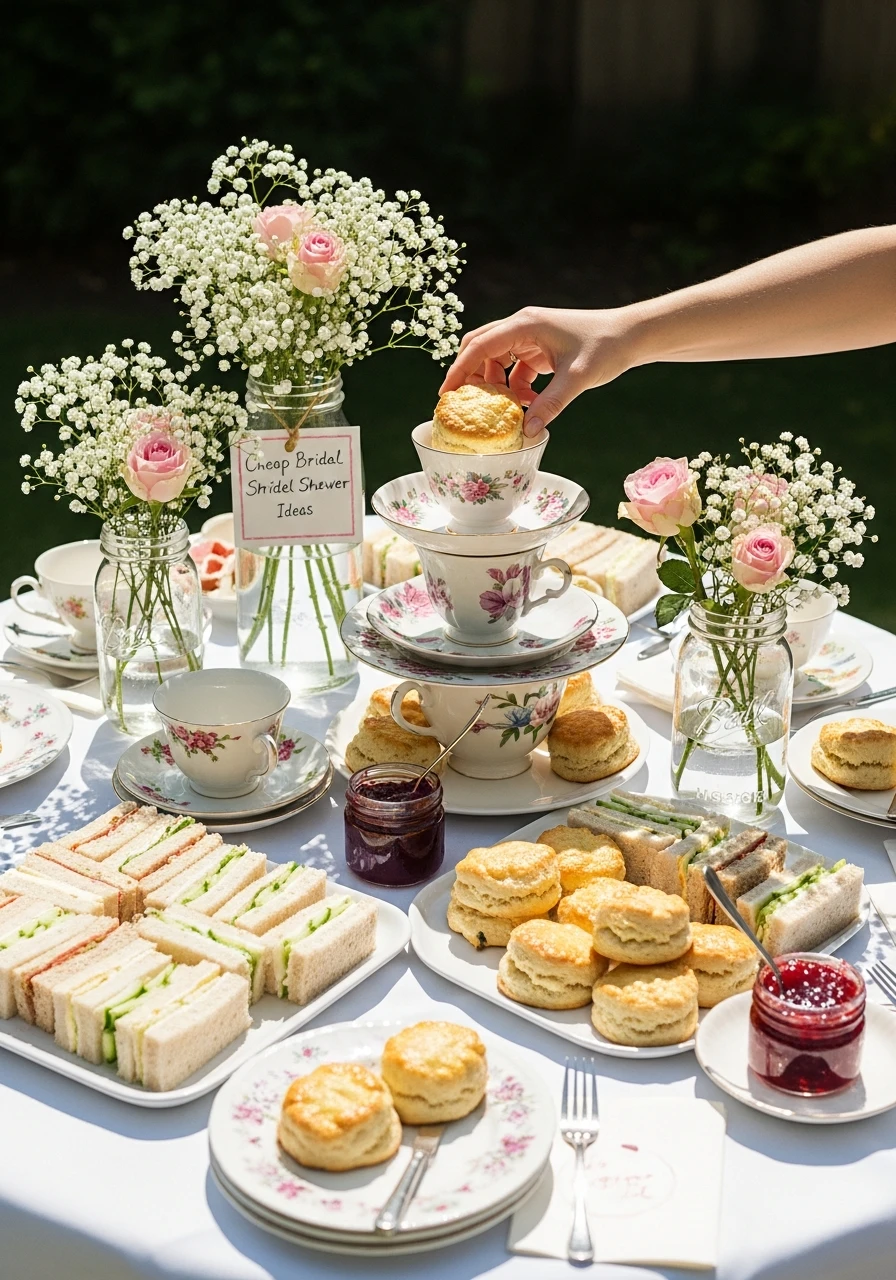 Charming Tea Party Theme - 50 Cheap Bridal Shower Ideas That Look Expensive