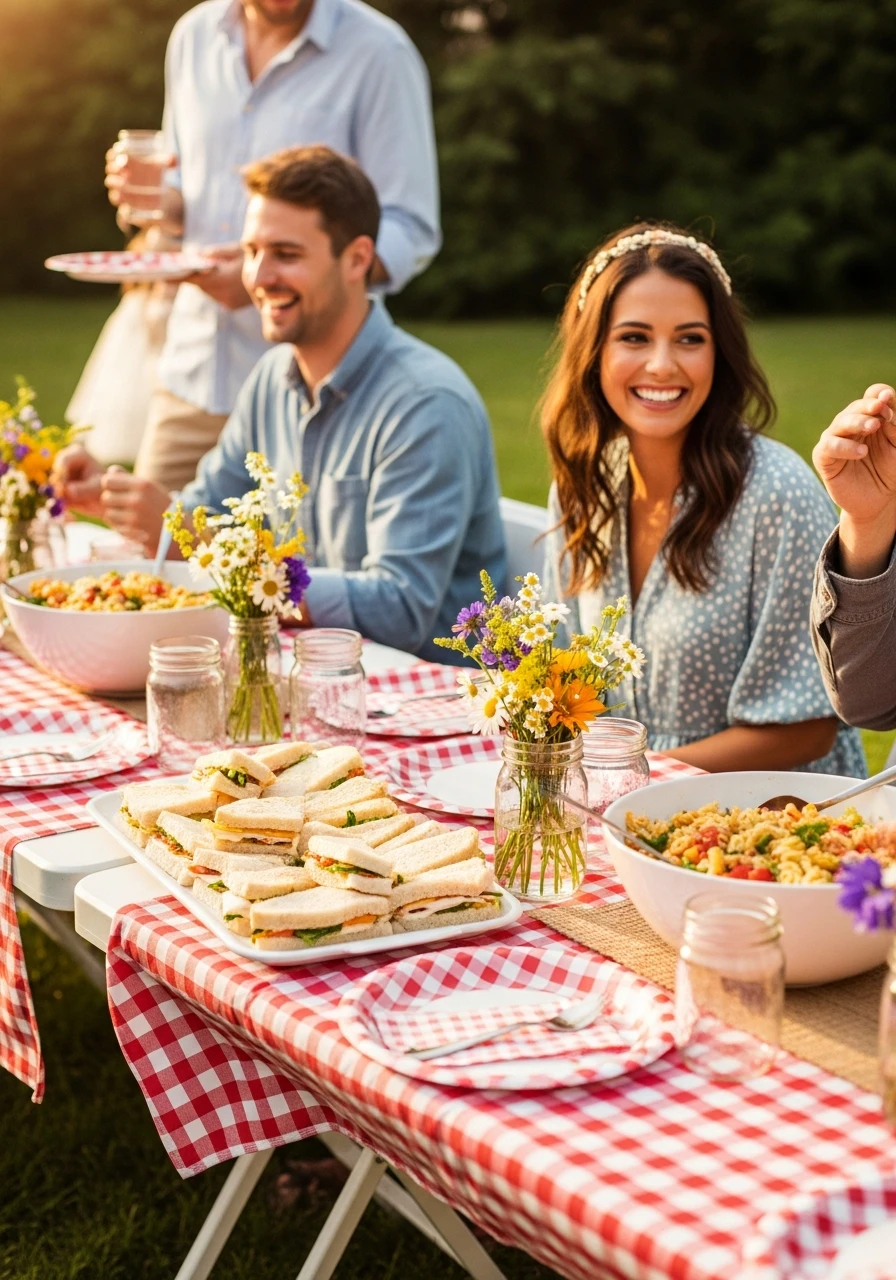 Easy Outdoor Picnic Vibe - 50 Cheap Bridal Shower Ideas That Look Expensive