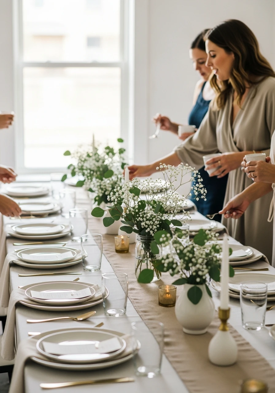 Use Simple Neutral Colors - 50 Cheap Bridal Shower Ideas That Look Expensive