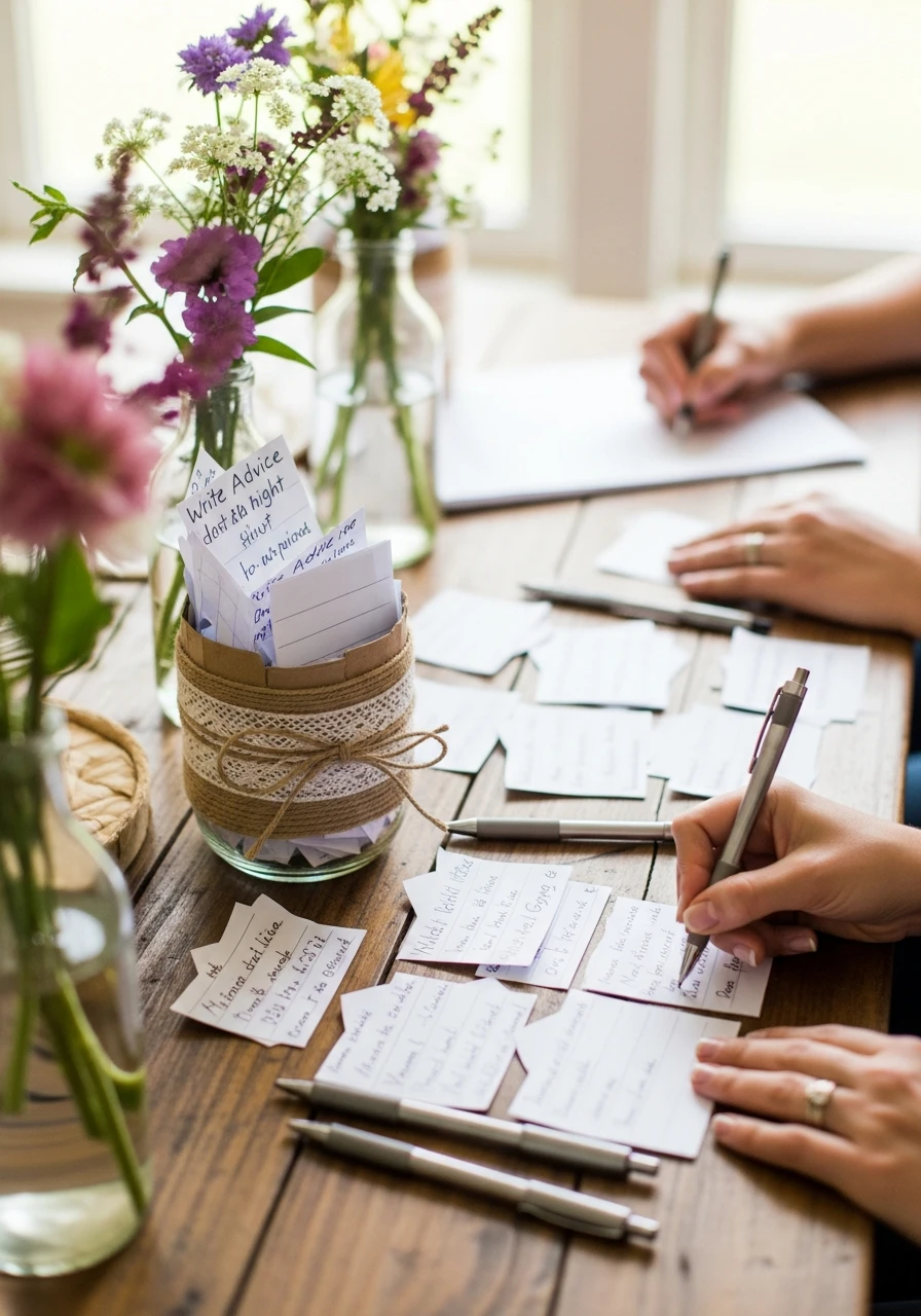 Write Advice for the Couple - 50 Cheap Bridal Shower Ideas That Look Expensive