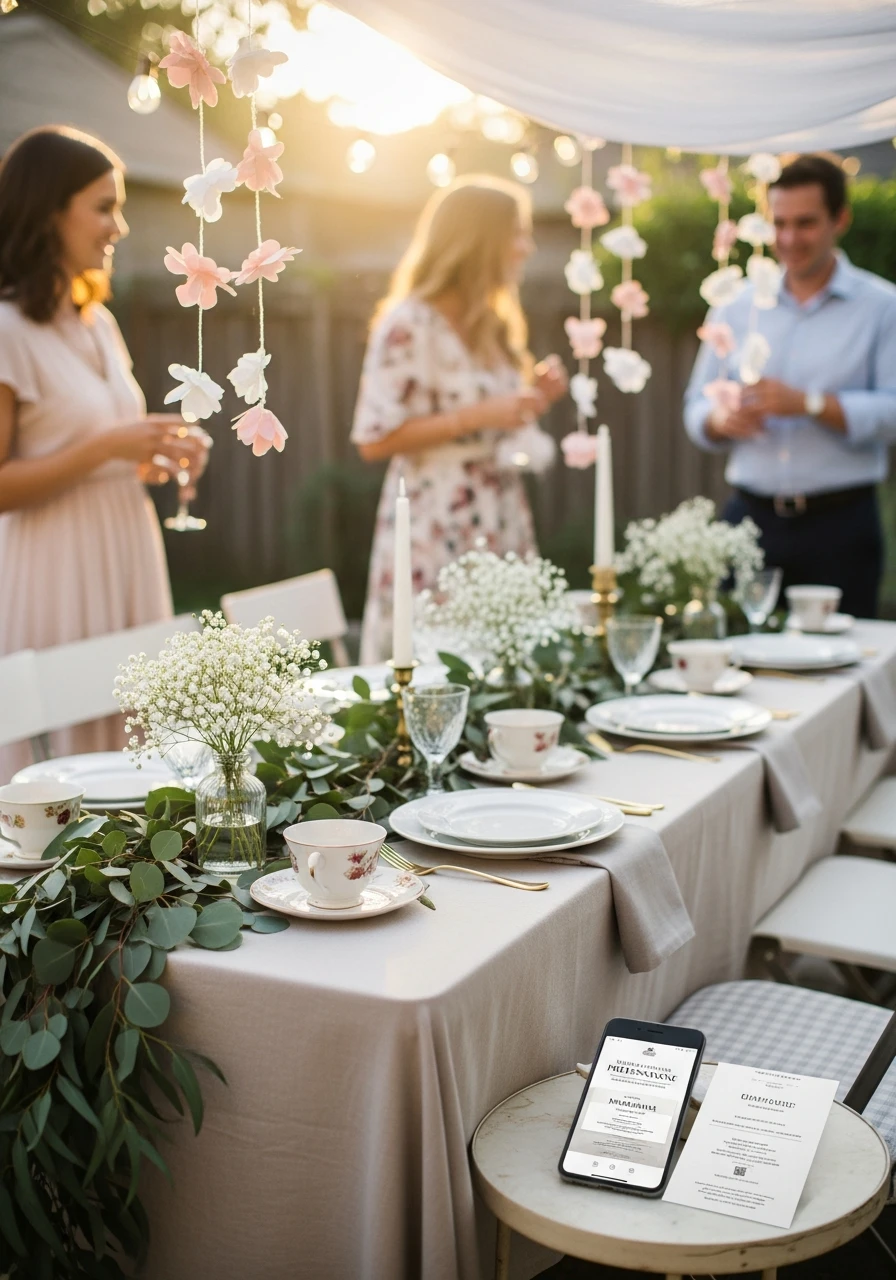 Send Digital Invitations - 50 Cheap Bridal Shower Ideas That Look Expensive