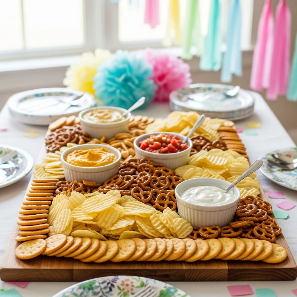 Budget Snack Board - 50 Cheap Baby Shower Ideas That Look Amazing