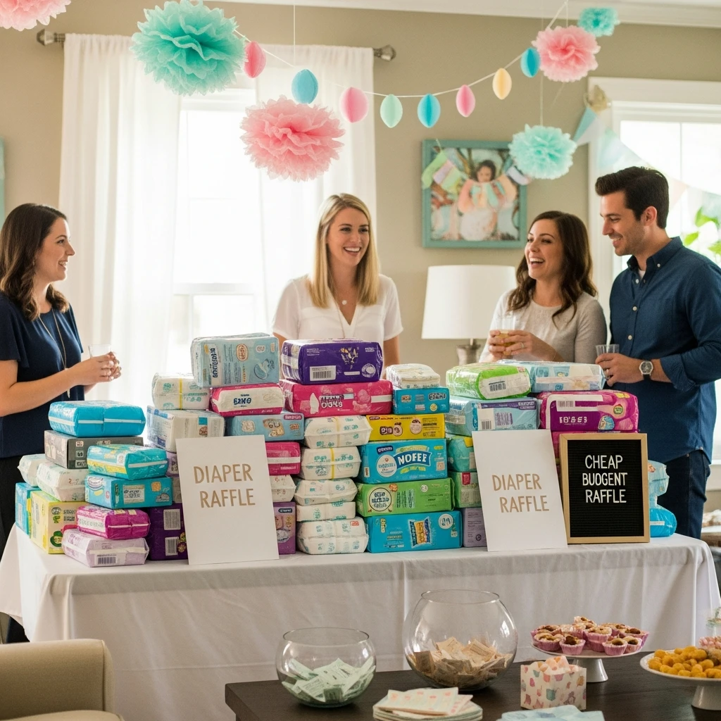 Diaper Raffle - 50 Cheap Baby Shower Ideas That Look Amazing