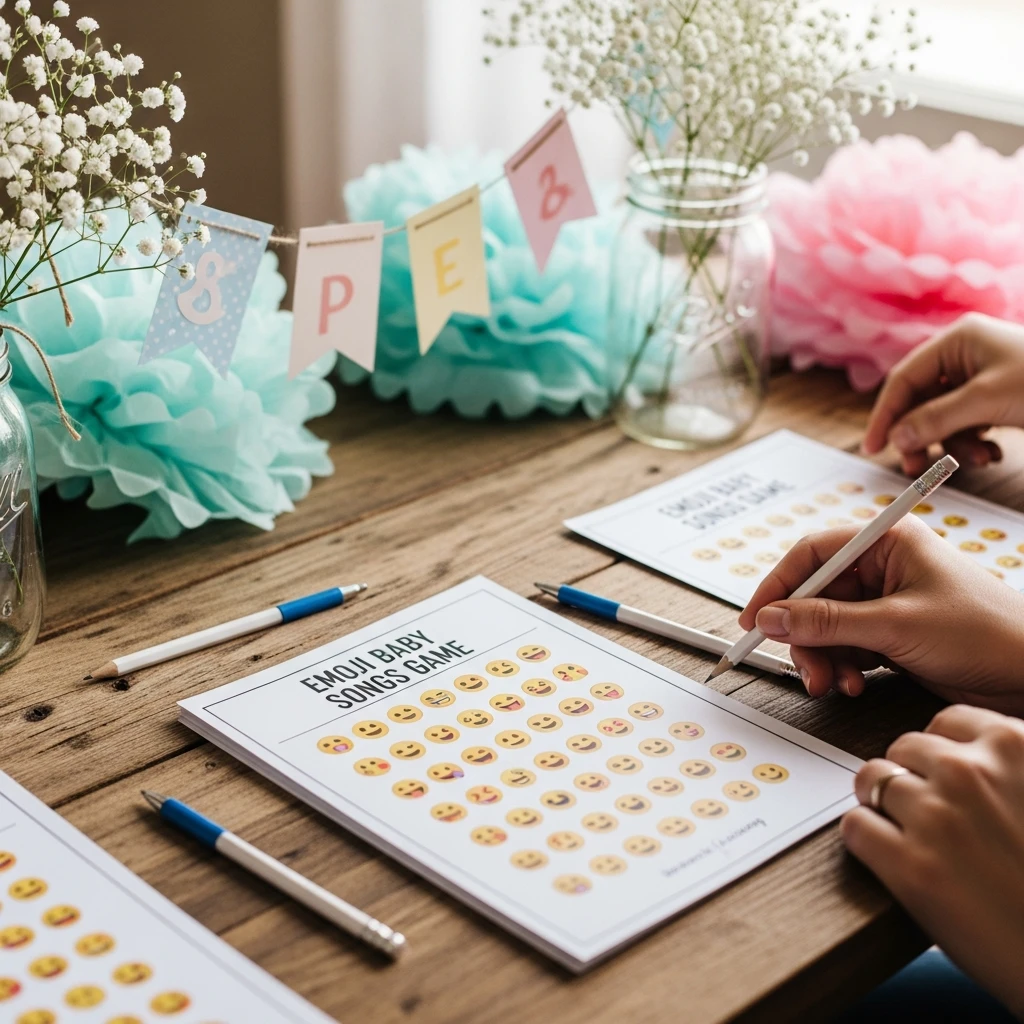 Emoji Baby Songs Game - 50 Cheap Baby Shower Ideas That Look Amazing