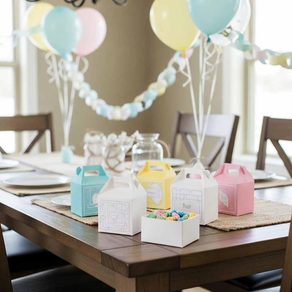 Printable Favor Boxes - 50 Cheap Baby Shower Ideas That Look Amazing