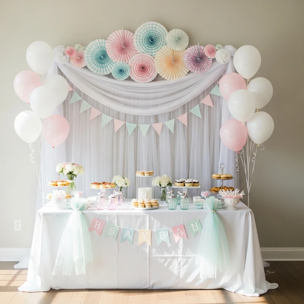 Single Statement Decor Area - 50 Cheap Baby Shower Ideas That Look Amazing