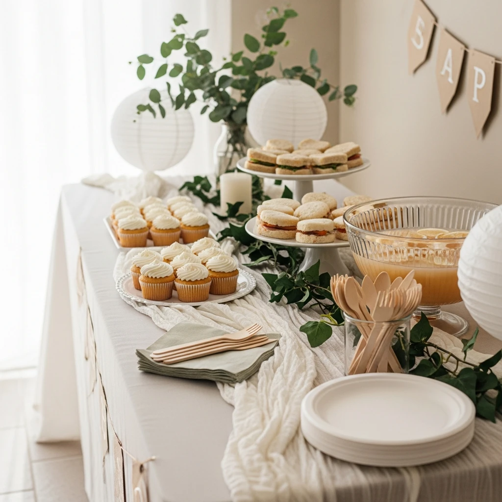 Neutral Color Theme - 50 Cheap Baby Shower Ideas That Look Amazing