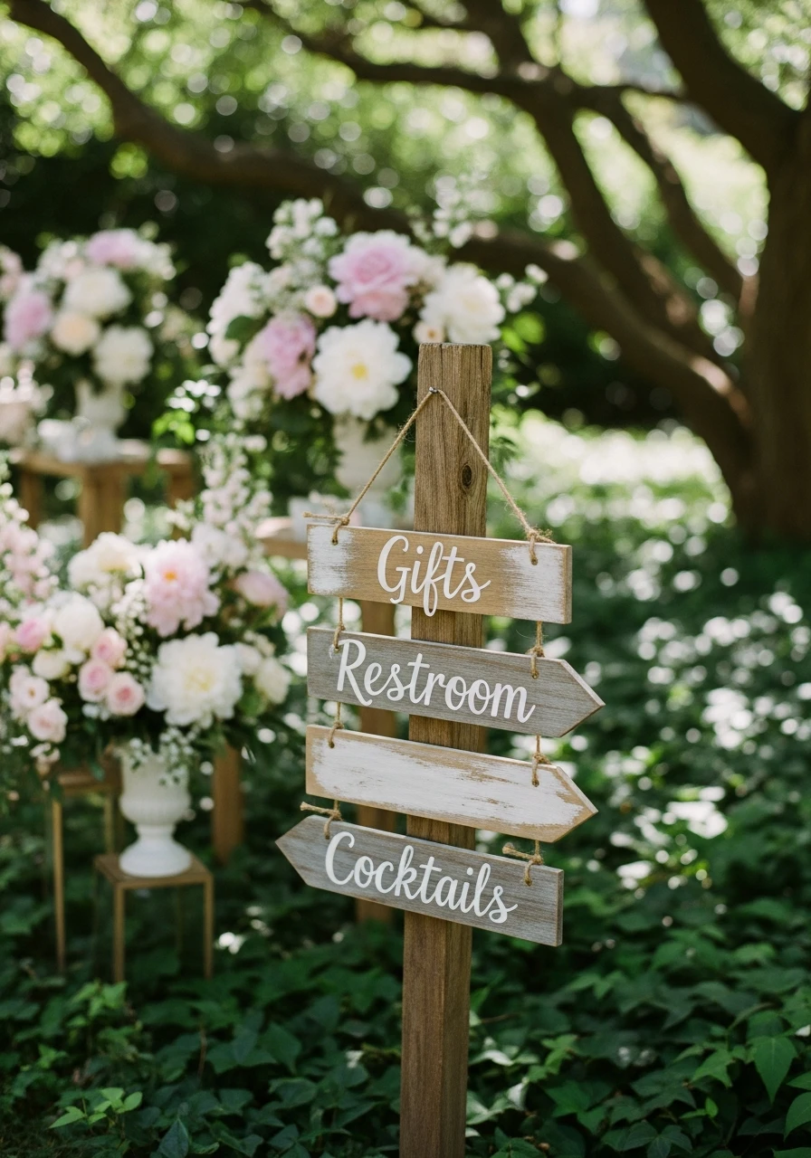 Cute Wooden Signage - 50 Best Garden Bridal Shower Ideas for the Perfect Party