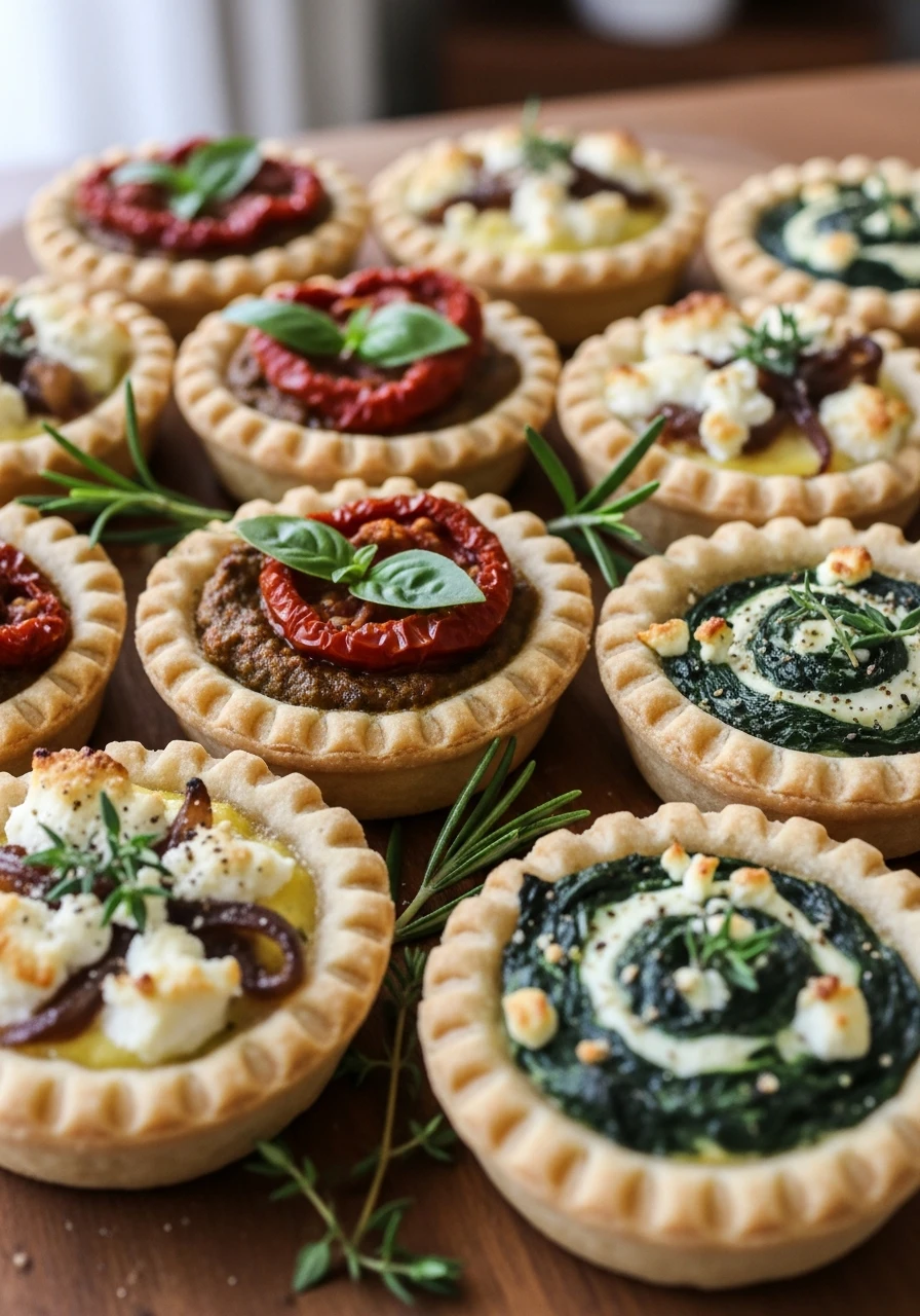 Bite-Sized Savory Tarts - 50 Best Garden Bridal Shower Ideas for the Perfect Party