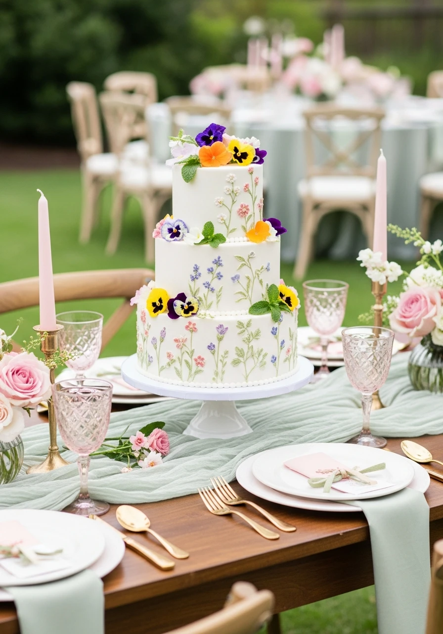 Beautiful Floral Cake - 50 Best Garden Bridal Shower Ideas for the Perfect Party