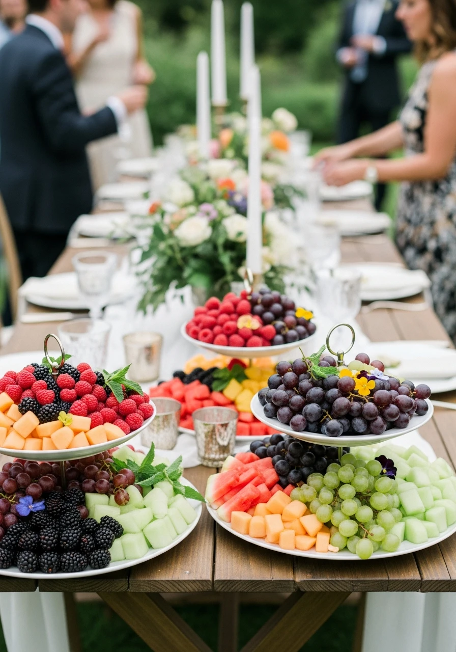 Colorful Fruit Platters - 50 Best Garden Bridal Shower Ideas for the Perfect Party