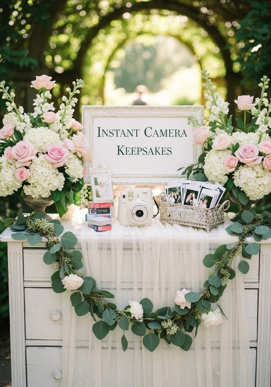 Instant Camera Keepsakes - 50 Best Garden Bridal Shower Ideas for the Perfect Party