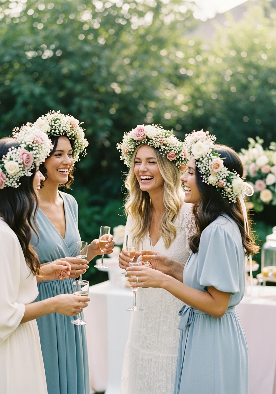 Flower Crown Photo Props - 50 Best Garden Bridal Shower Ideas for the Perfect Party