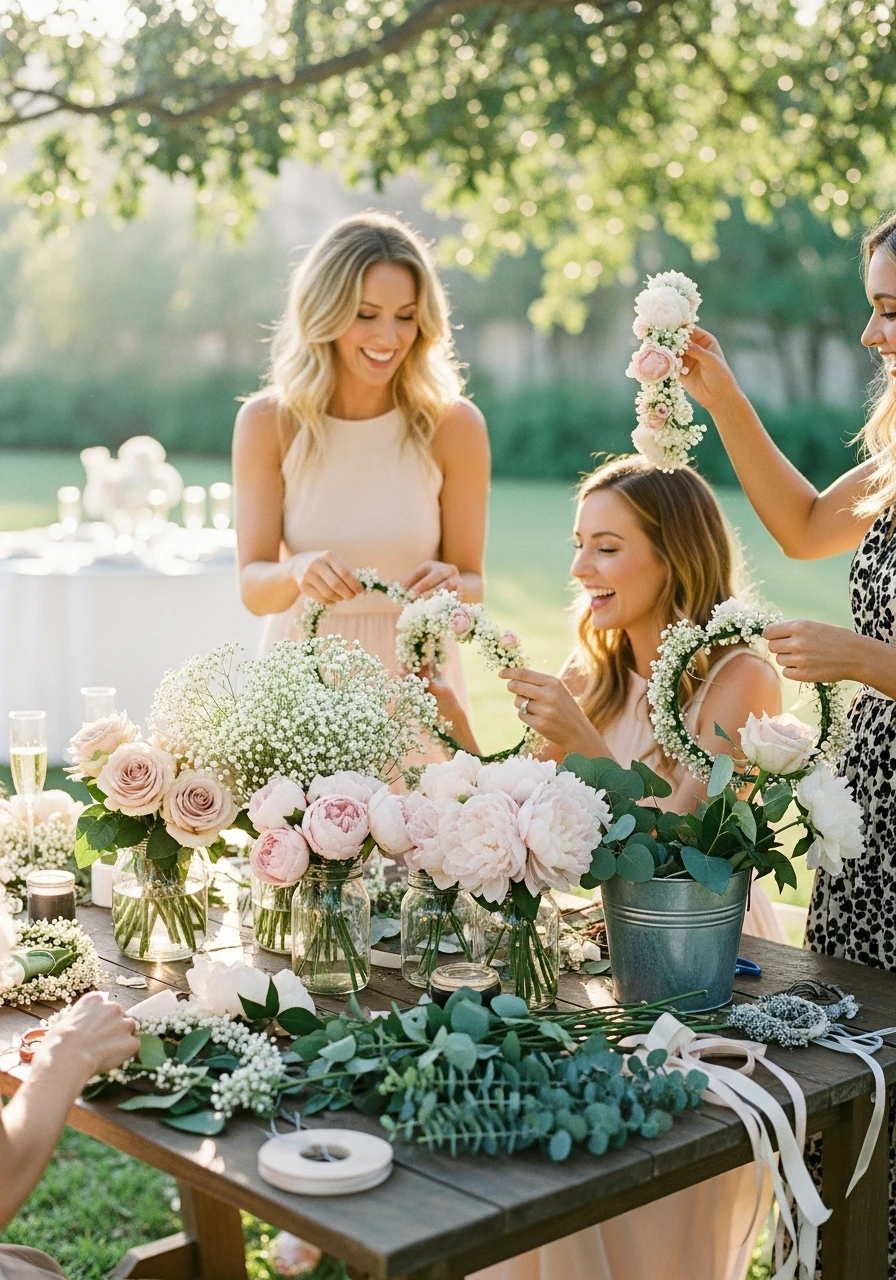 DIY Flower Crown Bar - 50 Best Garden Bridal Shower Ideas for the Perfect Party