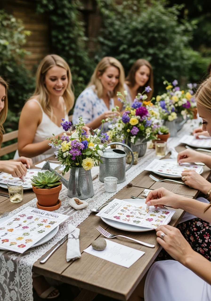 Play Bridal Bingo - 50 Best Garden Bridal Shower Ideas for the Perfect Party