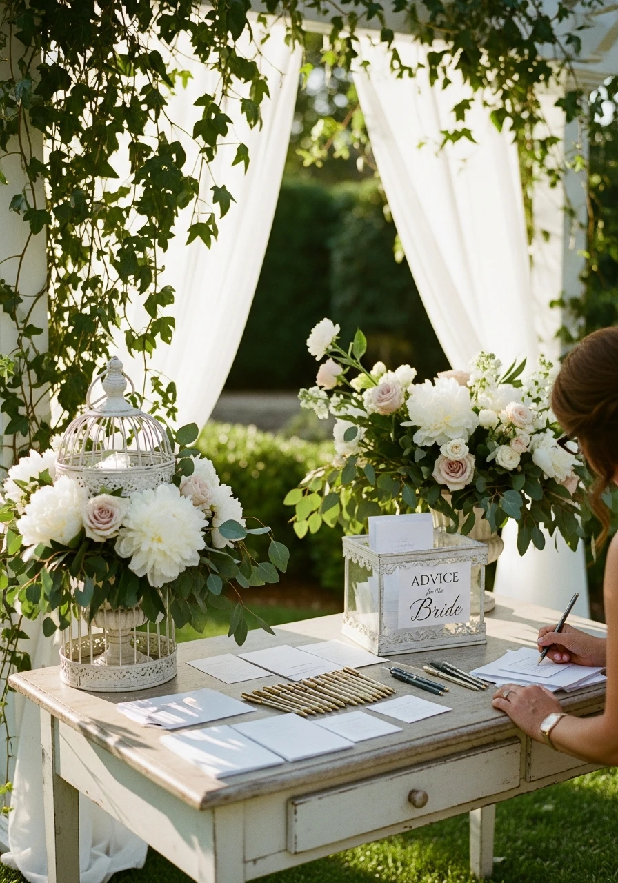 Advice Card Activity - 50 Best Garden Bridal Shower Ideas for the Perfect Party