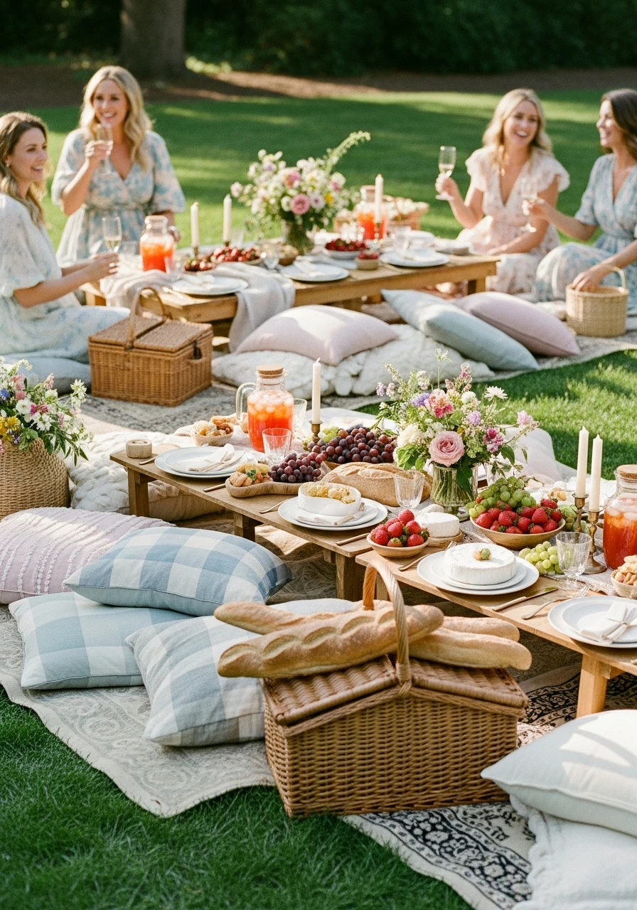 French Picnic Style - 50 Best Garden Bridal Shower Ideas for the Perfect Party