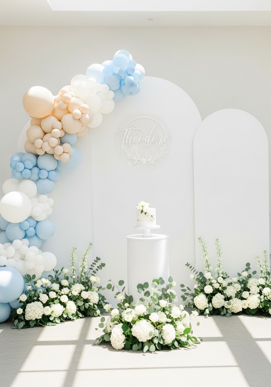 Monogrammed Backdrop Wall - 50 Luxury Baby Shower Ideas That Look Expensive