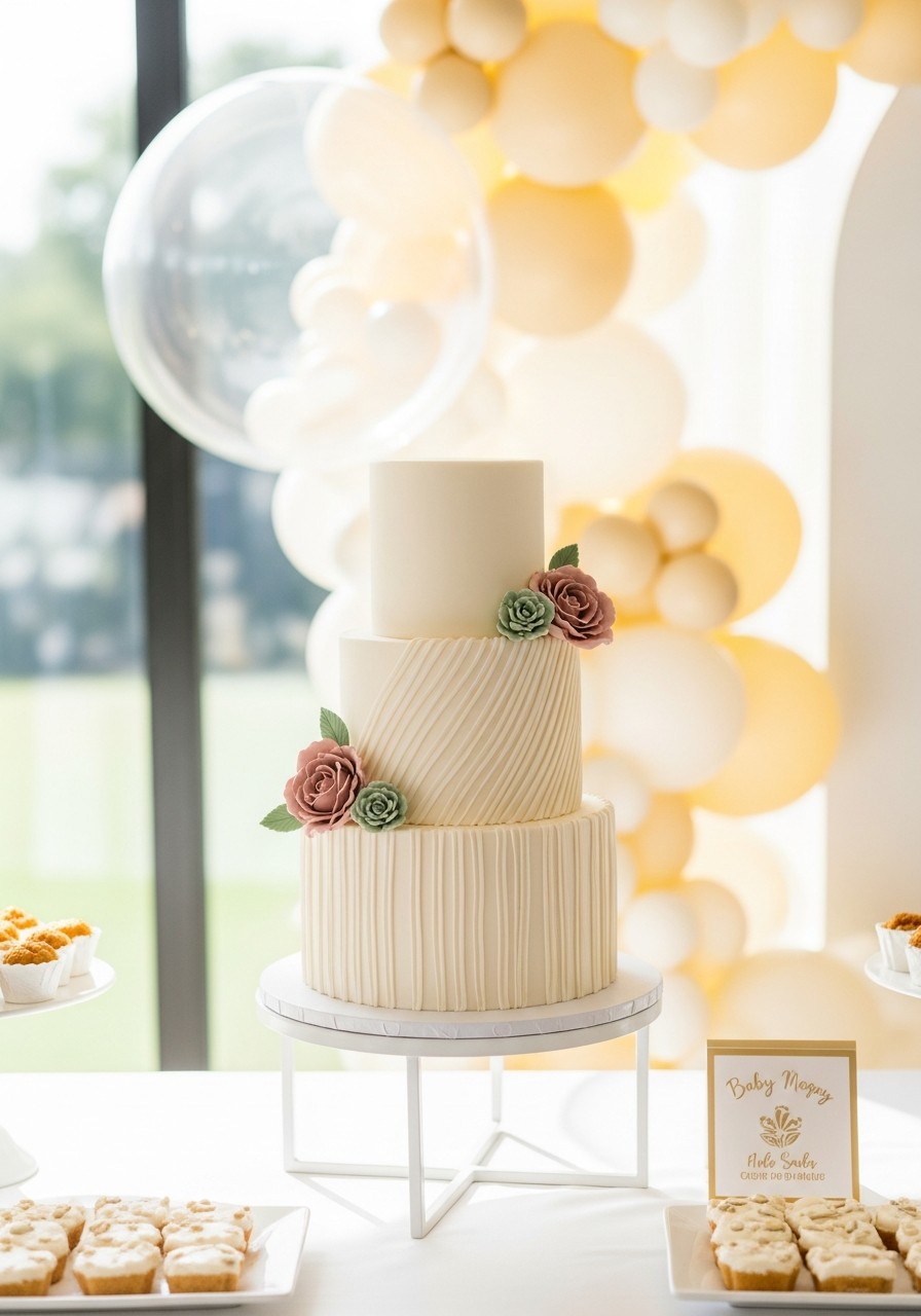 Custom Cake Design - 50 Luxury Baby Shower Ideas That Look Expensive