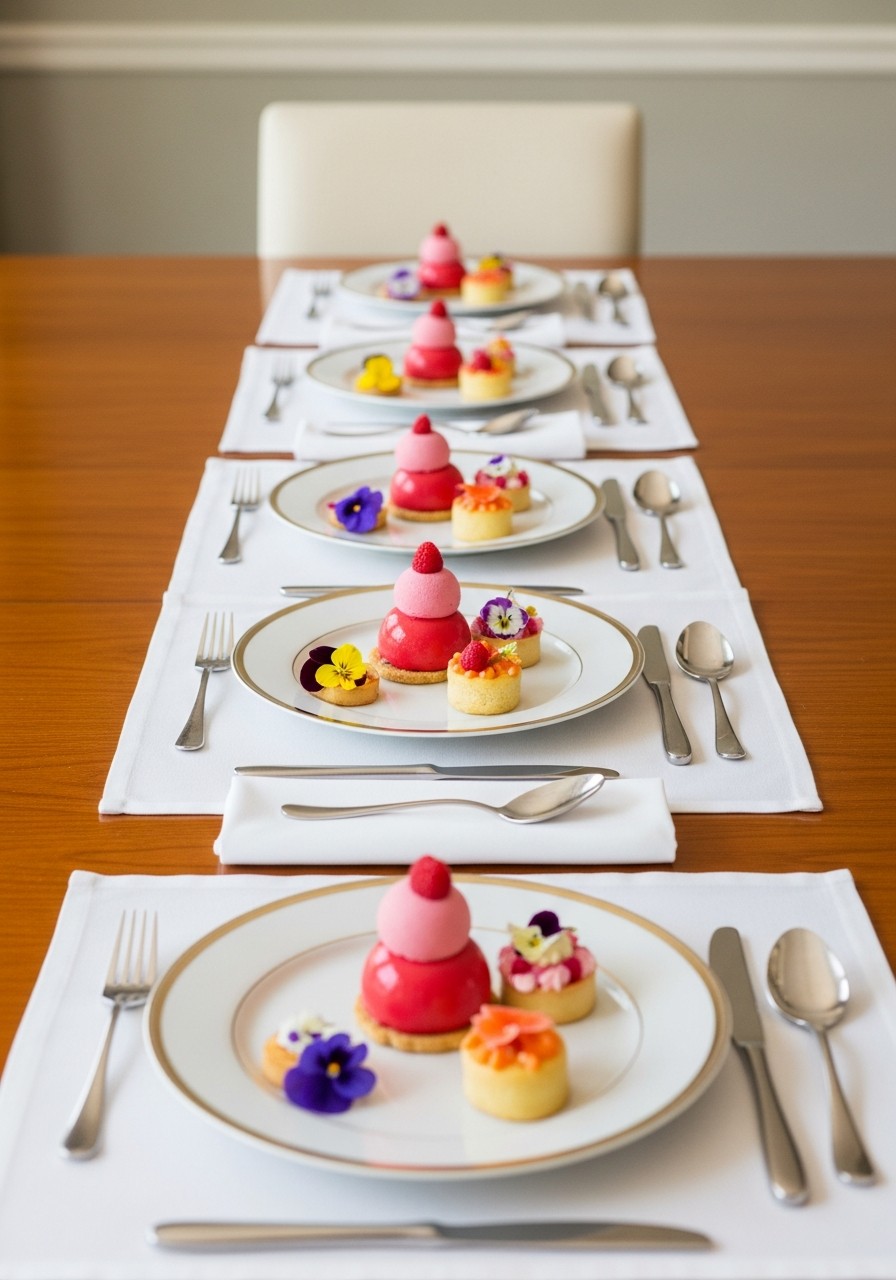 Individually Plated Desserts - 50 Luxury Baby Shower Ideas That Look Expensive