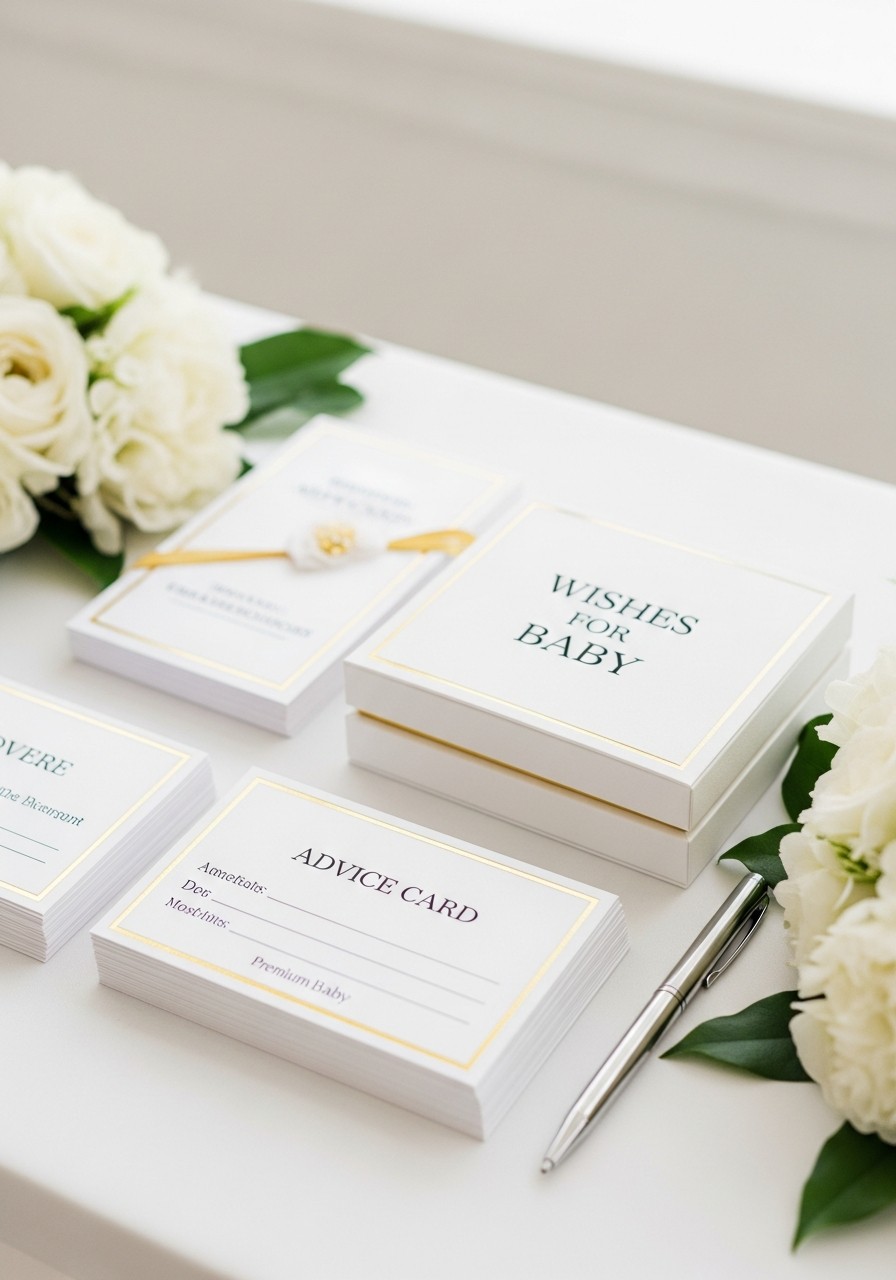 Personalized Advice Cards - 50 Luxury Baby Shower Ideas That Look Expensive