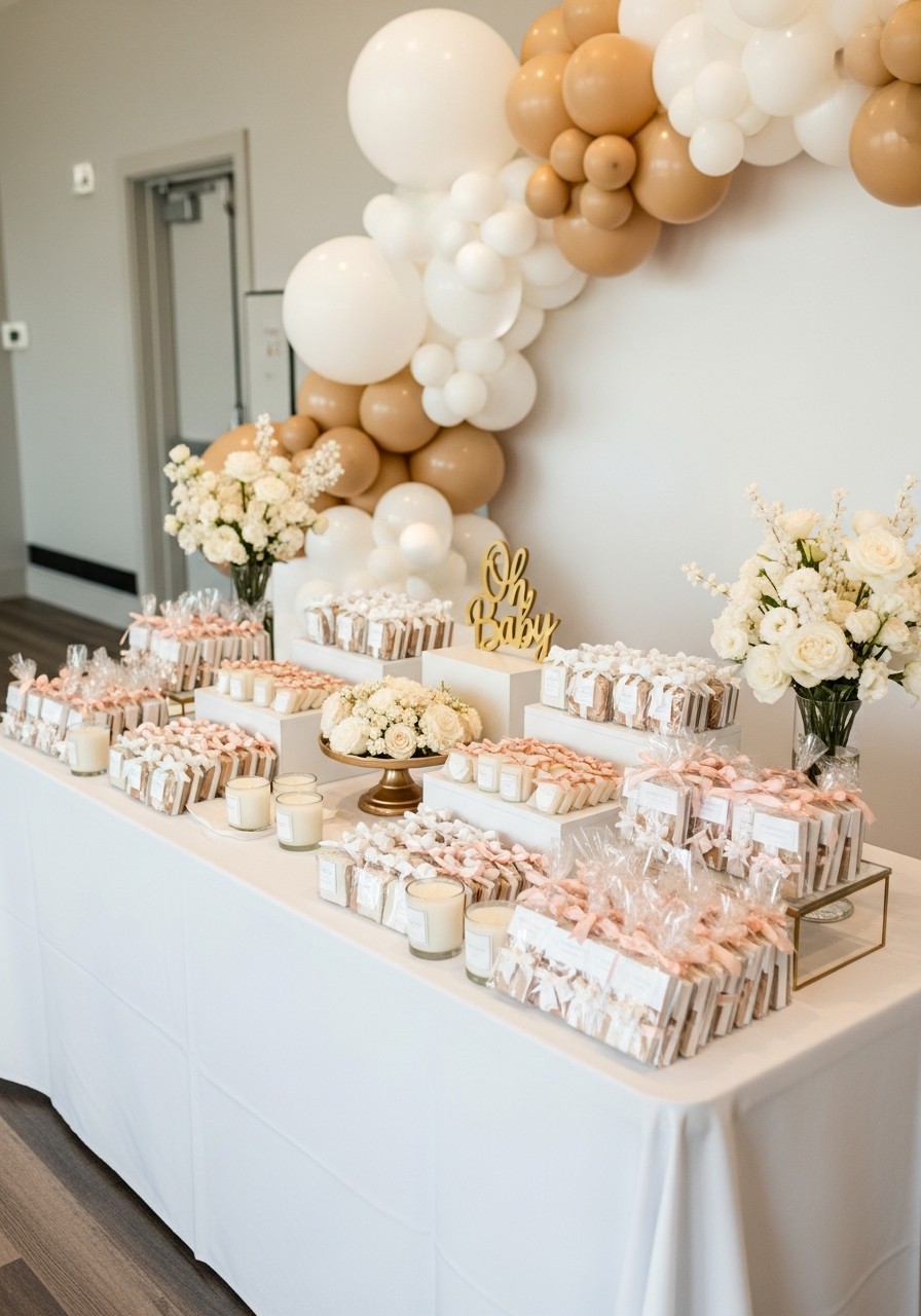 Neutral Color Coordination - 50 Luxury Baby Shower Ideas That Look Expensive