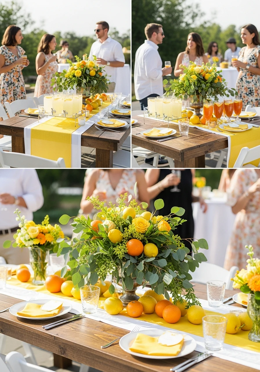 Citrus Brights Theme - 50 Perfect Outdoor Bridal Shower Ideas for a Beautiful Celebration