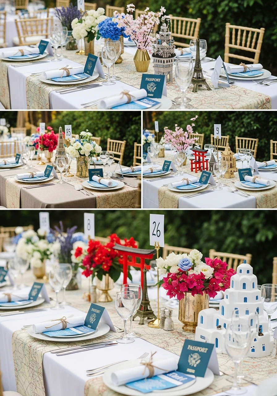 Travel Destination Decor - 50 Perfect Outdoor Bridal Shower Ideas for a Beautiful Celebration
