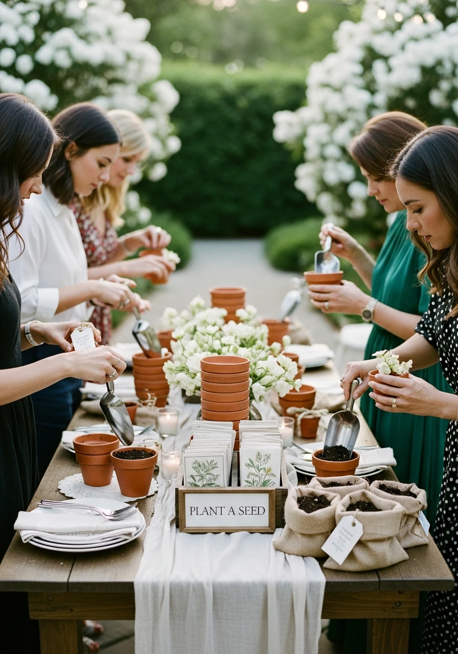 Plant a Seed Favor - 50 Perfect Outdoor Bridal Shower Ideas for a Beautiful Celebration
