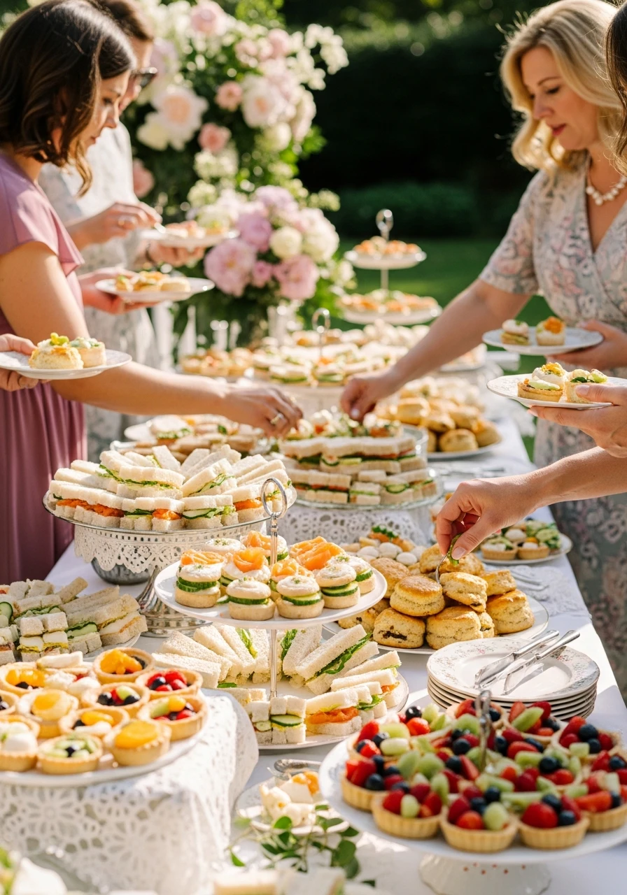 Tea Sandwich Spread - 50 Perfect Outdoor Bridal Shower Ideas for a Beautiful Celebration