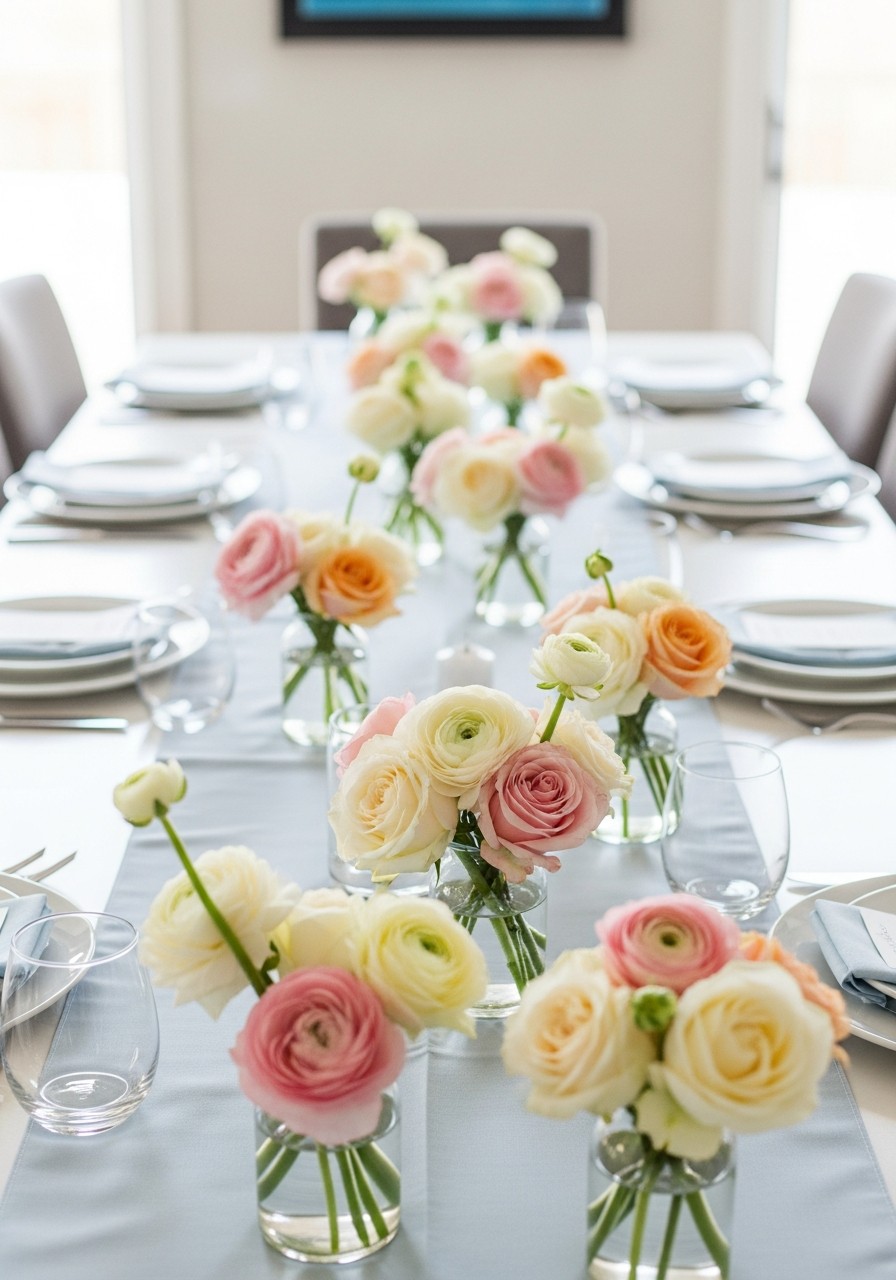 Small Flower Centerpieces - Simple baby shower decorations