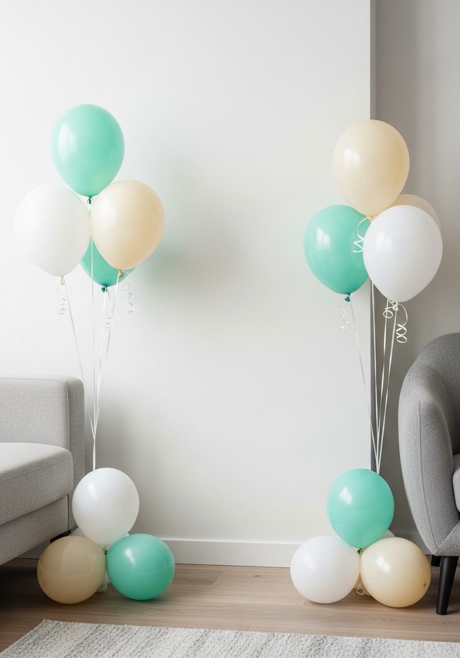 Simple Balloon Bouquets - Simple baby shower decorations