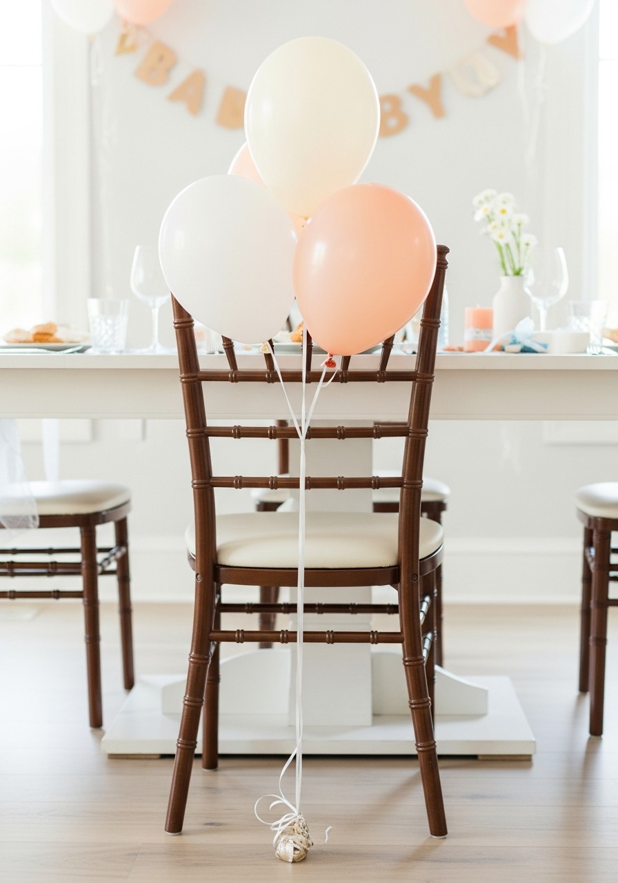 Special Chair Balloons - Simple baby shower decorations