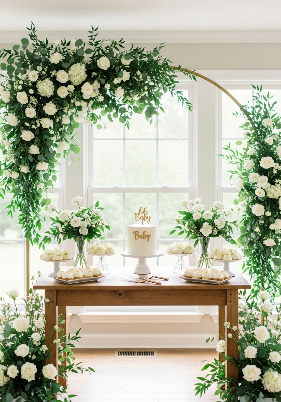 Greenery Garden Theme - Simple baby shower decorations