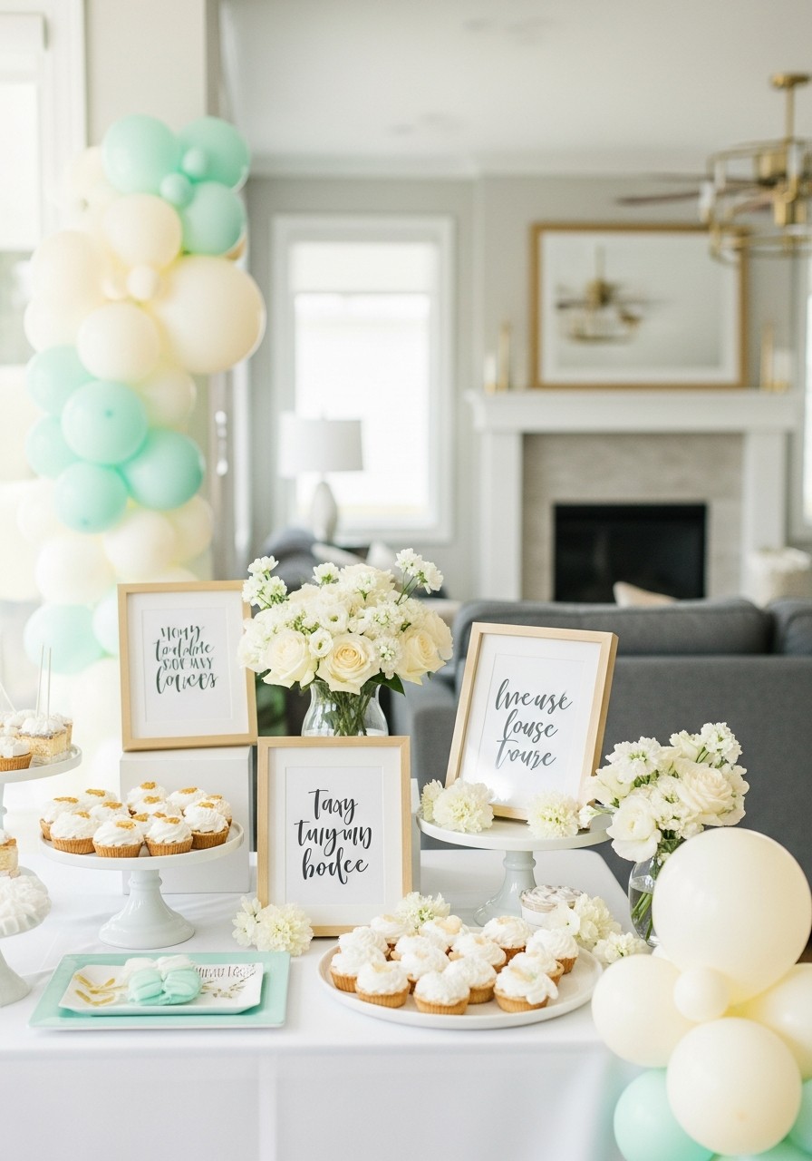 Framed Baby Quotes - Simple baby shower decorations