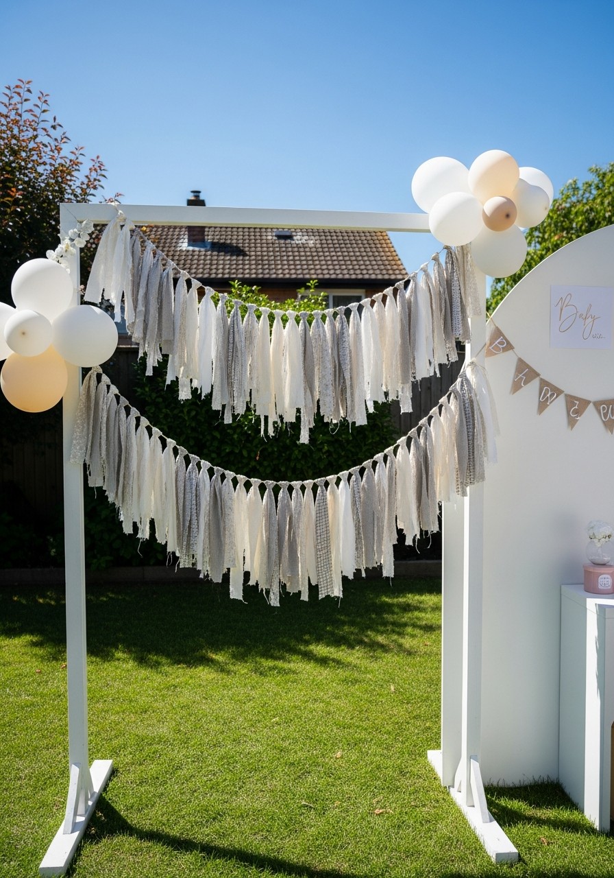 Soft Fabric Garlands - Simple baby shower decorations