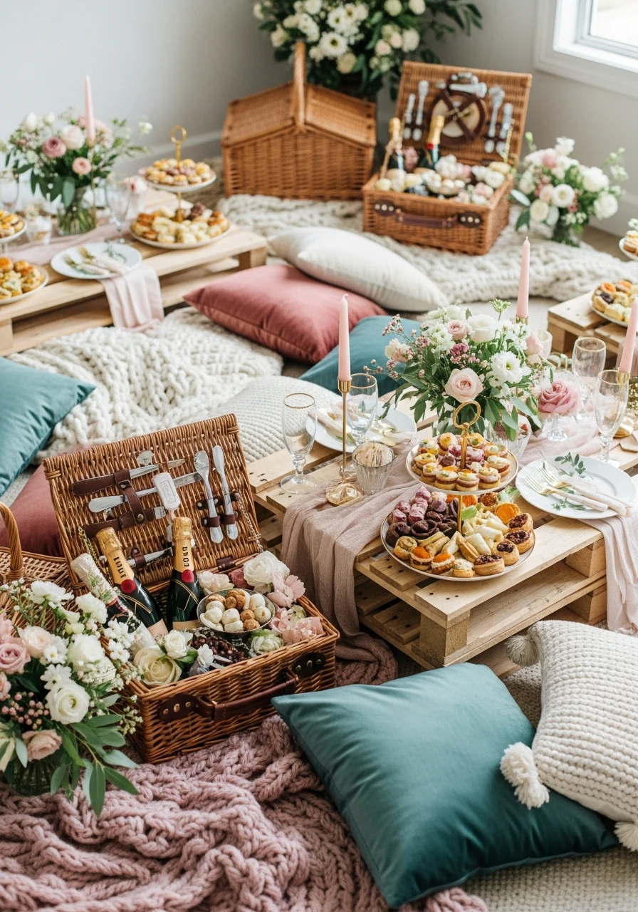 Indoor Picnic Fun - 50 Small Bridal Shower Ideas for an Intimate, Perfect Party