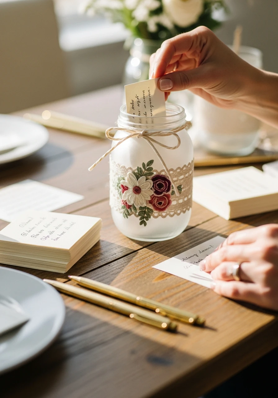 Memory Jar Activity - 50 Small Bridal Shower Ideas for an Intimate, Perfect Party