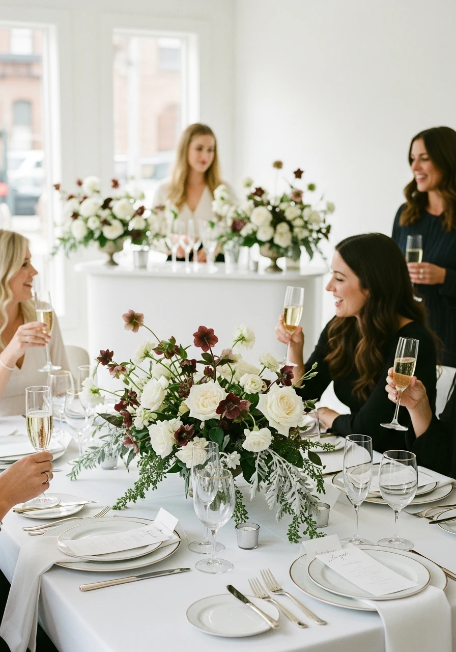 Minimal Floral Focus - 50 Small Bridal Shower Ideas for an Intimate, Perfect Party