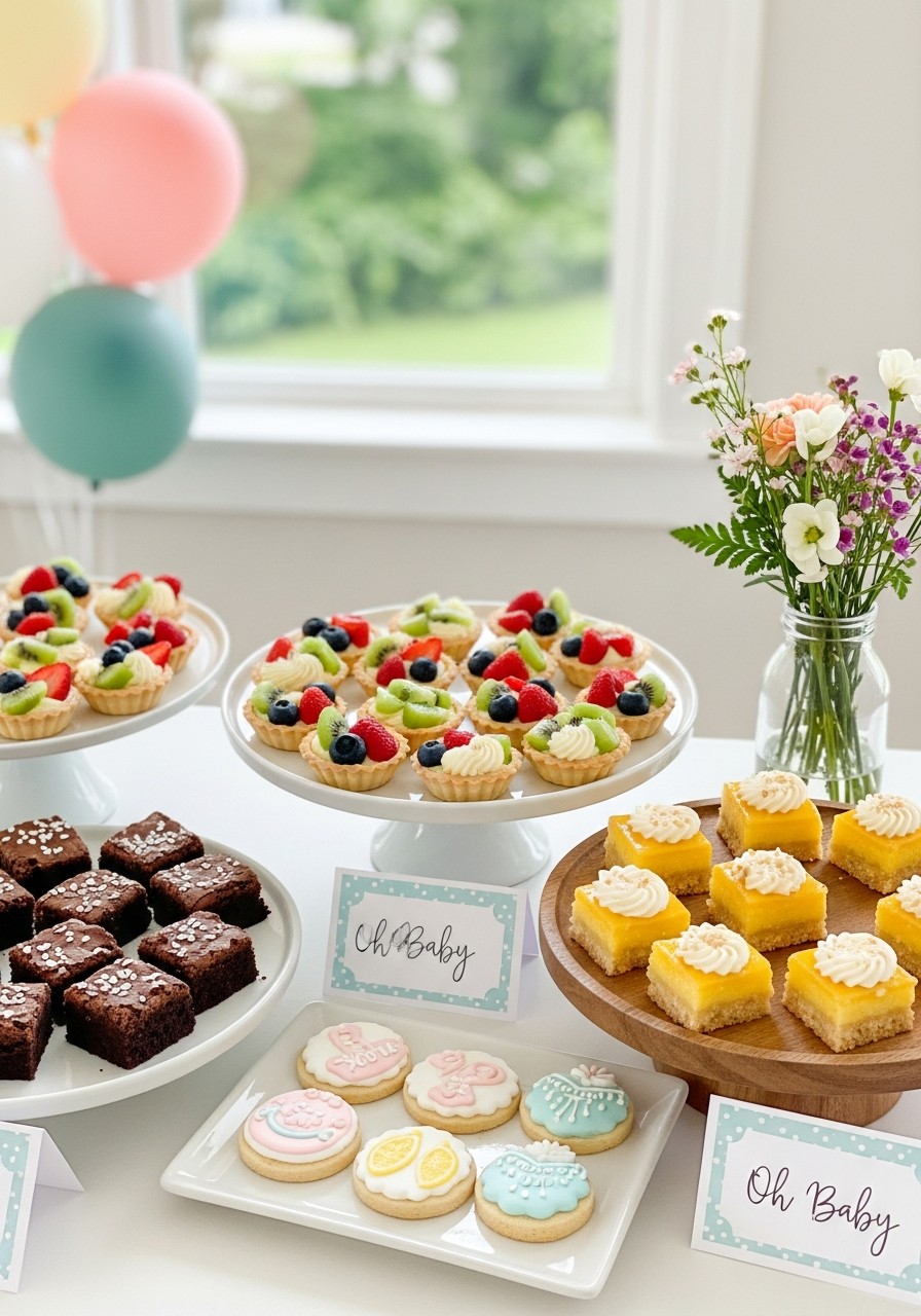 Mini Dessert Bar - Small baby shower ideas