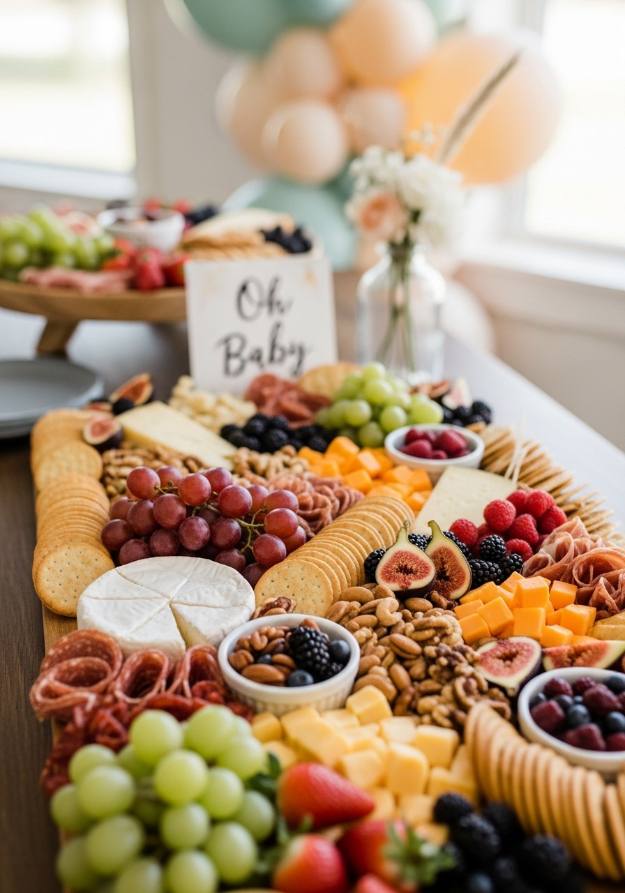 Charcuterie Board Spread - Small baby shower ideas