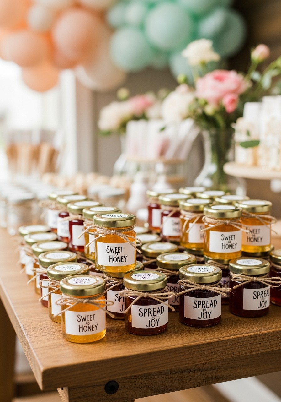 Mini Jars of Honey - Small baby shower ideas