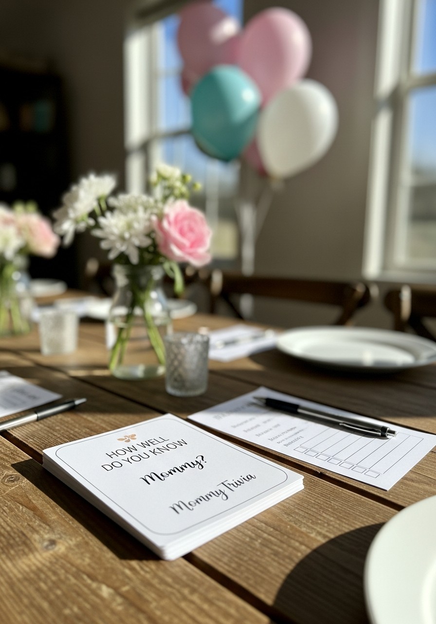 Mommy Trivia Game - Small baby shower ideas